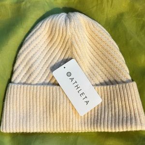 Beanie - Merino/cashmere, cream colored.  Athleta brand